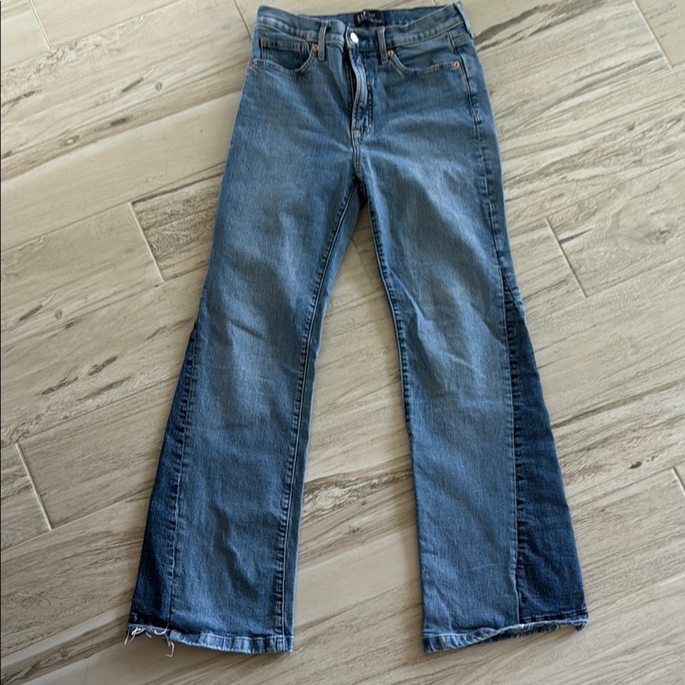 GAP Blue Flare Wide Leg Jeans 6 28R